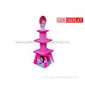 Pink Makeup Cosmetic Display Stands For Advertising , 4c Fu